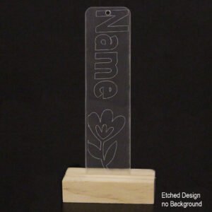 Name with small flower Bookmark