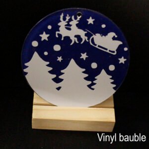 Santa acrylic flat Bauble