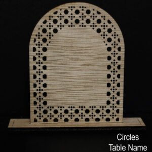 Wooden Table Name- Circles