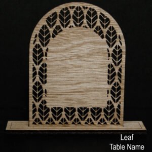Wooden Table Name- Leaf