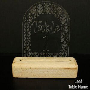 Wedding table signs Shape