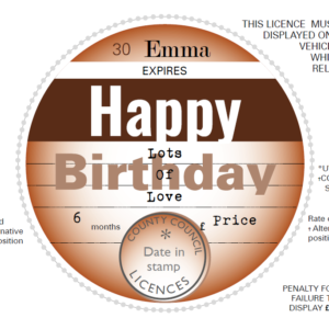 Tax Disc Replica